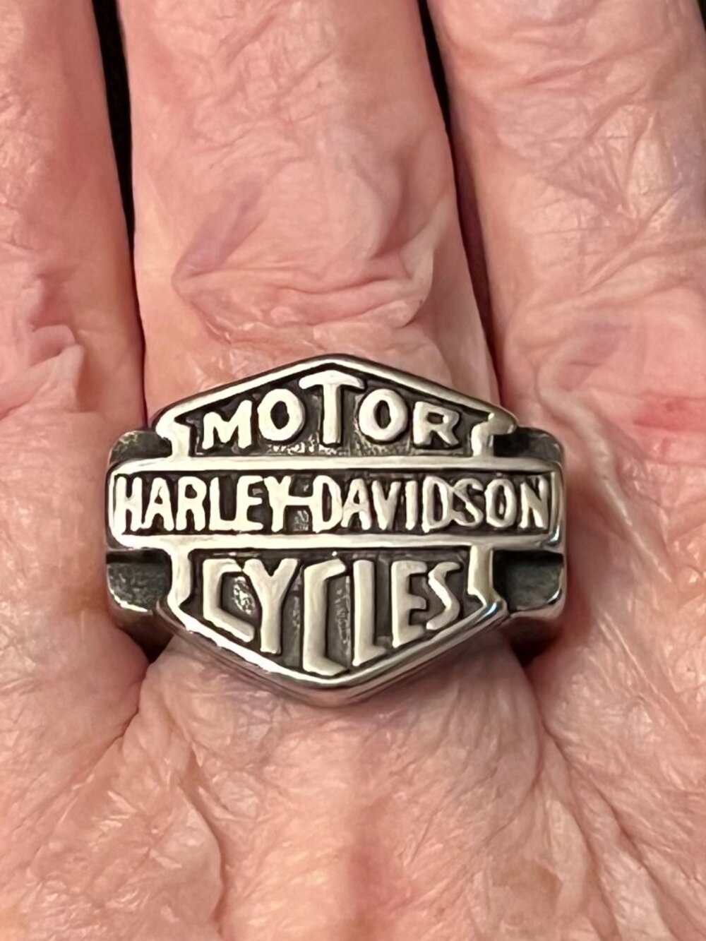 Stainless Steel Harley Motorcycle Ring Size 7, 8, 9, 11, 12 (353)
